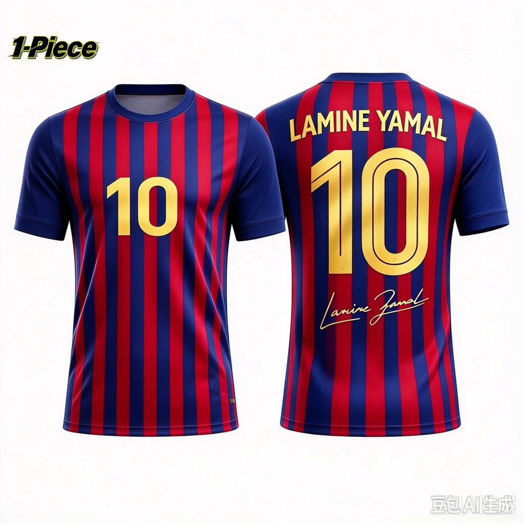 26/27 Nuovo Kit da Calcio Spagna Lamine Yamal Numero 10 Maglietta e Pantaloncini Set 2 Pezzi, Disponibile Solo Maglietta, Tuta Sportiva per Bambini