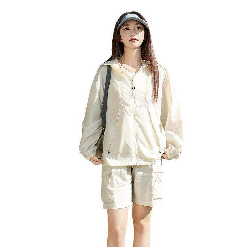 Sunscreen Clothing Outdoor Cool Summer Men's and Women's Hooded Thin Skin Clothing Jacket Loose Breathable Windproof Sunscreen Clothing