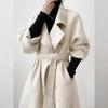 New Style Double-Faced Wool Coat with Stand Collar and Side Buttons - Autumn/Winter 2026 Collection