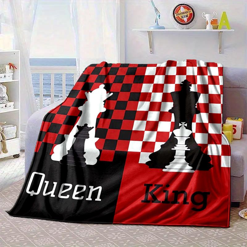 Manta de Estrategia de Apertura de Ajedrez Manta de Franela Manta de Tiro Cubierta de Sofá Manta Suave de Primera Calidad Manta de Picnic Manta de TV Regalos
