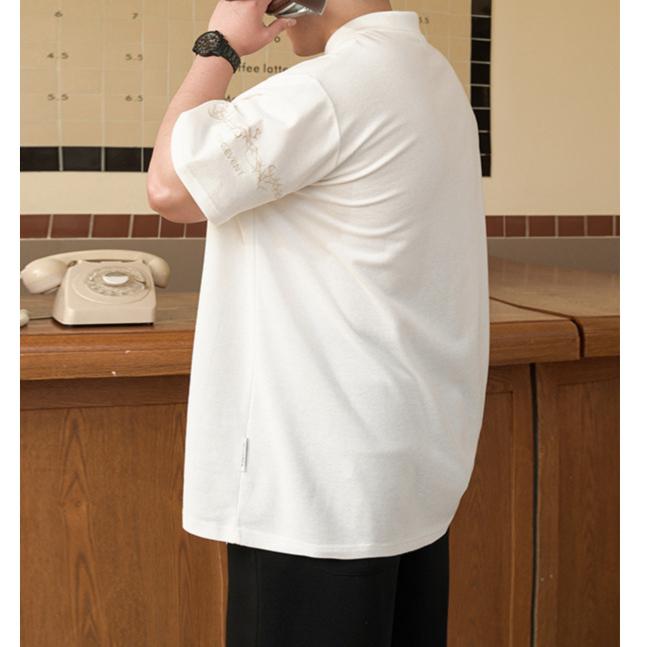 Plus Size Embroidery Moisture Wicking Soft High Quality Breathable Men's Loose Polo Shirt--Wrinkle Resistant Casual Athletic Short Sleeve Neck Shirt