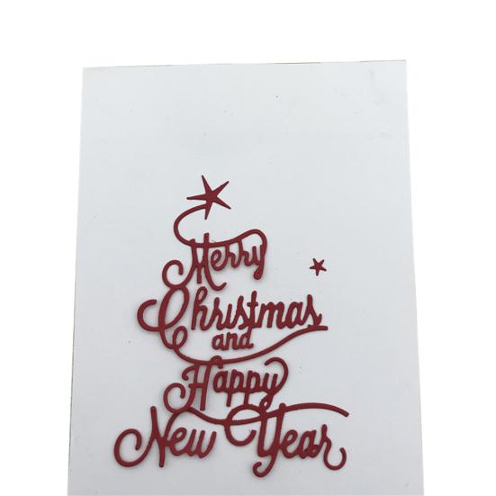 Frohe Weihnachten Frohes Neues Jahr Brief Scrapbook Papier DIY Metall Stanzformen