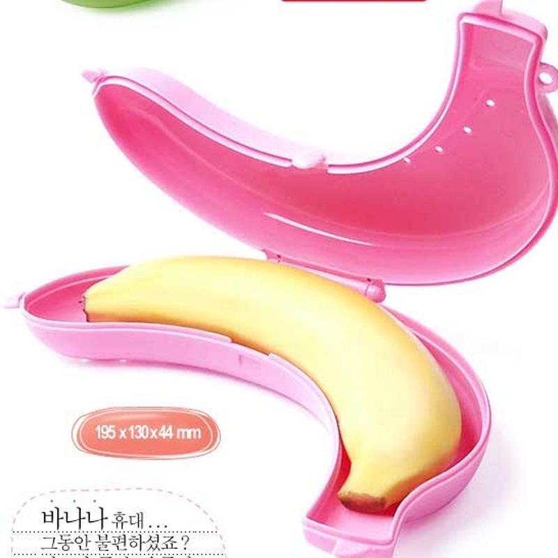 Portable Plastic Banana Protector - Anti-Crush Case for School, Travel, Picnic, Takeaway