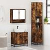 3 Piece Bathroom Furniture Set Smoked Oak Wood Based Material