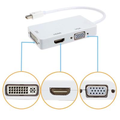 DisplayPort Thunderbolt To DVI VGA HDMI Adapter 3 In1 for MacBook iMac
