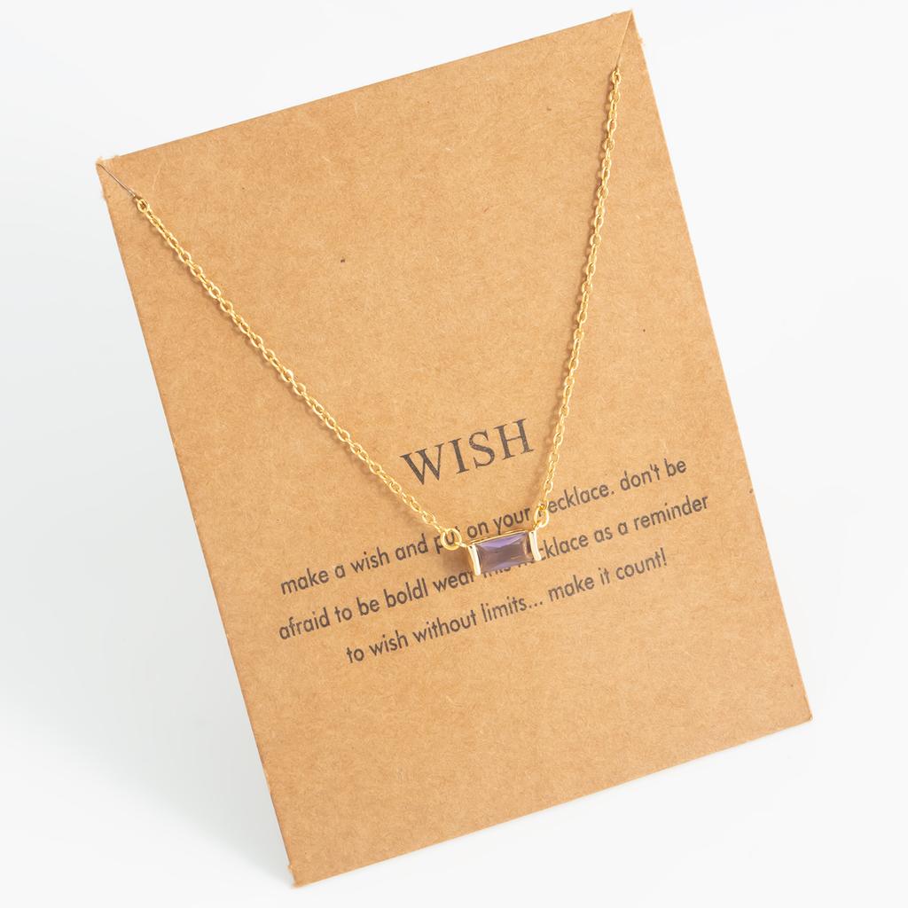 Minimalist and Exquisite Birthstone Women's Necklace Pendant Stainless Steel Plated 18K Gold Birthstone Jewelry Gift Necklace
