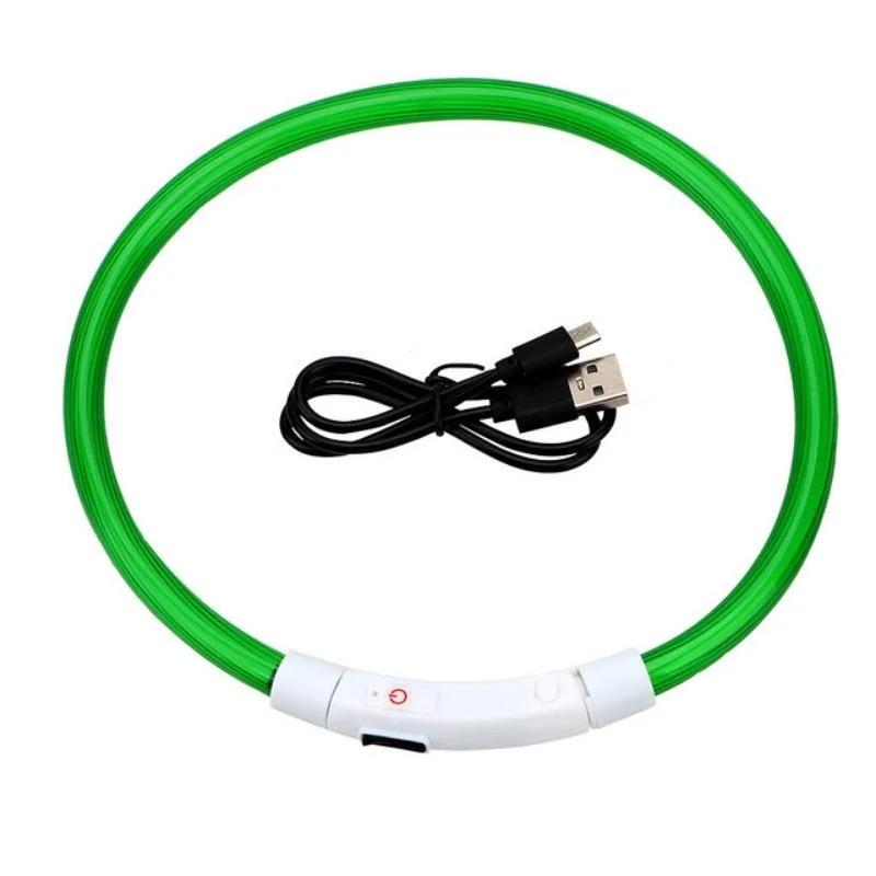LED Pet Collar Luminous USB Cat Dog Collar Adjustable Silicone Pet Collars for Small Large Dog Chihuahua Cat Accessories
