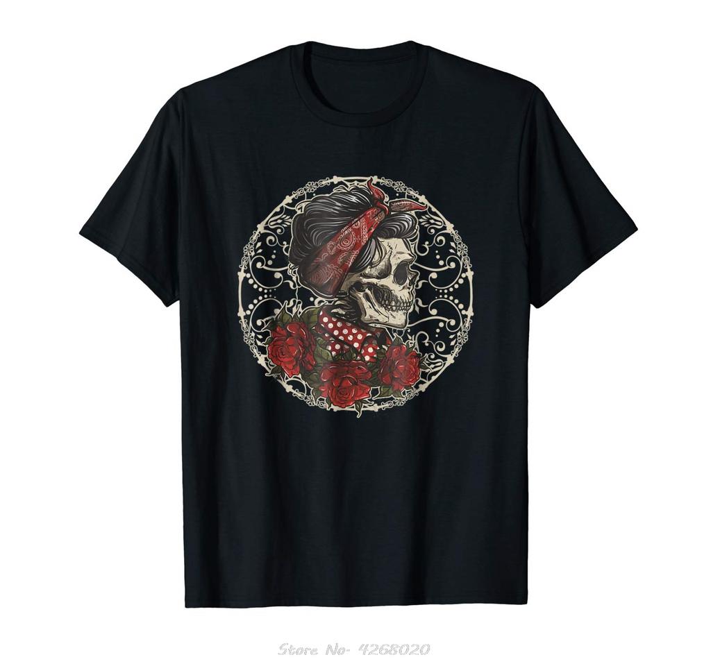 Rockabilly Culture Greaser Ladies Never Die TShirt New Summer Casual ONeck Solid Color Loose Basic Photo T Shirts harajuku