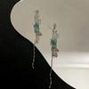 S925 Silver Bamboo Tassel Earrings: Women's Niche 2023 Trendy Studs