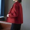 Spring & Autumn Wool Lapel Coat for Middle-aged Women