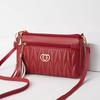 Nuove Borse a Tracolla in Ecopelle PU alla Moda da Donna con Zip Borsa a Spalla Grande Capacità Portafogli e Borse con Filo Ricamato
