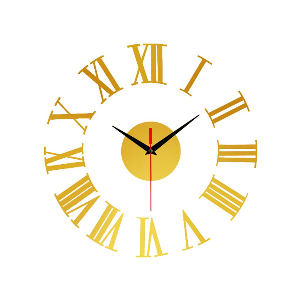 Rahmenlose DIY-Wanduhr mit 3D-Spiegeloberfläche, Aufkleber, Heim- und Bürodekoration