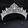 Gorgeous Baroque Rhinestone Wedding Crown for Women Girls Party Birthday Tiaras Headbands Bridal Hair Jewelry for Queen Tiara