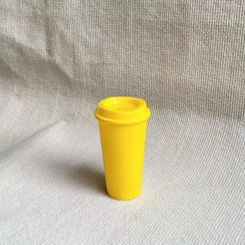 16OZ 475ml Color Reusable Plastic Straw Cup Large Capacity Leakproof Travel Tumbler for Coffee Smoothie Home Party Takeaway Cup