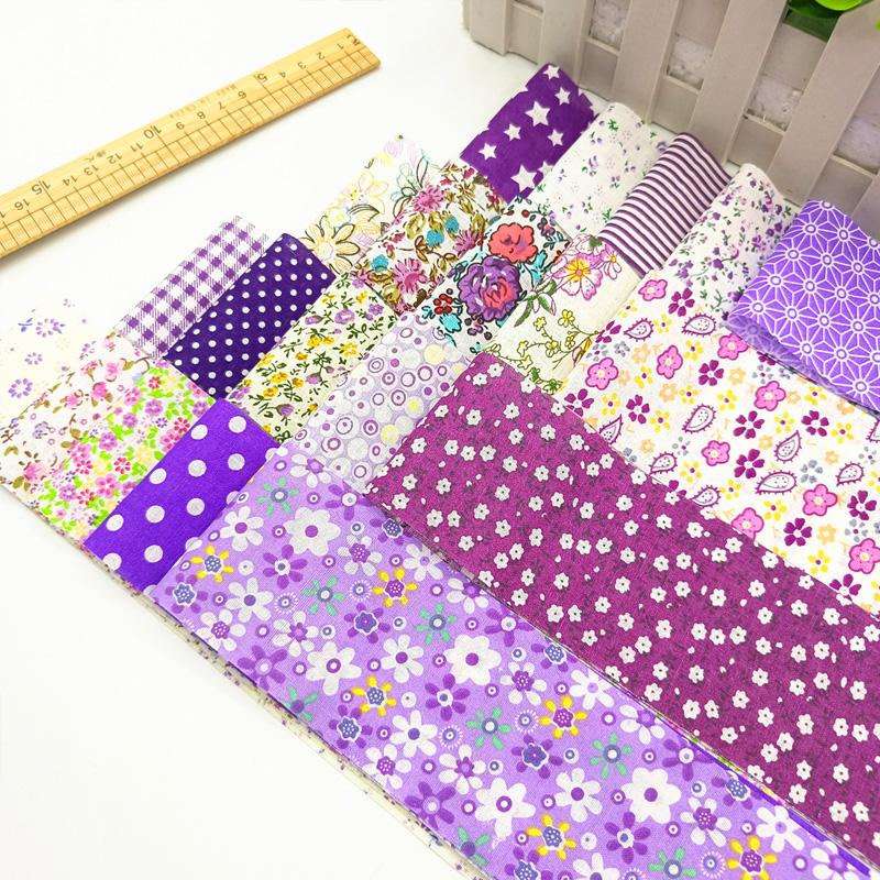40 Pieces/Set Precuts Fabric 6.5x50CM Quilt Sewing DIY Jelly Rolls Purple Style Plain Weave Cotton Strip