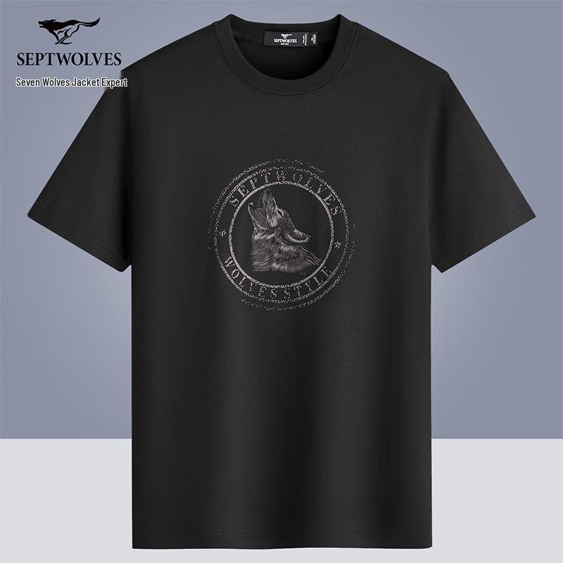 Septwolves Men s Pure Cotton Short-Sleeve T-Shirt 180/96A