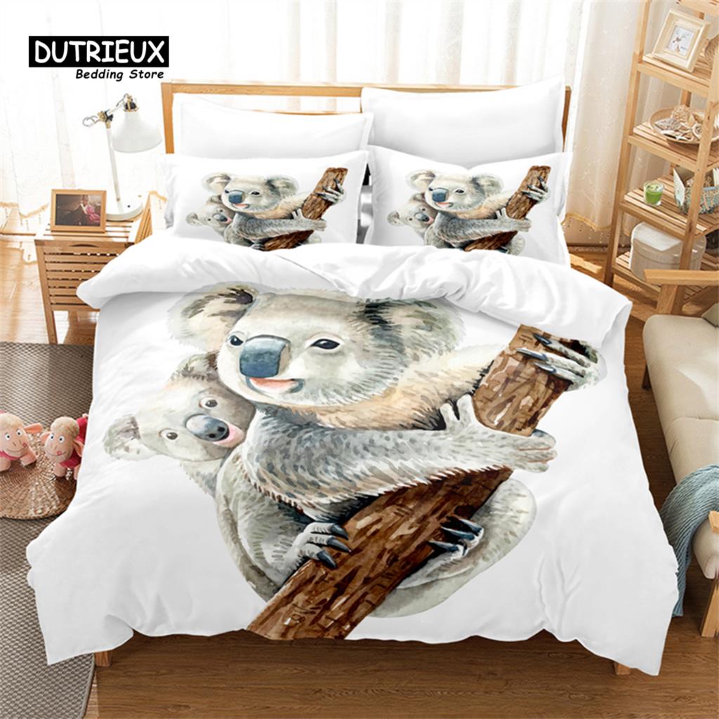 Cute Animals, Dogs Duvet Cover Set, Fashion Bedding Set, Soft Comfortable Breathable Duvet Cover, For Bedroom Guest Room Decor