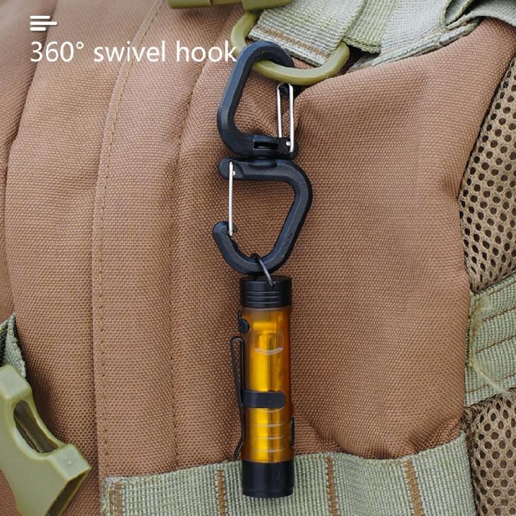 360 Rotating Double Carabiner Mountaineering Buckles Camping Double Hook Portable S Chain Hook Camping Accessories