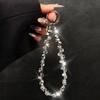 Glitter Crystal Bead Pendant Detachable Wrist Crystal Chain Stylish Bag Pendant  for Women Girls