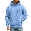 Men's Casual -Lined Hooded Zip-Up Sweatshirt with Pockets Long Sleeve Athletic Jacket