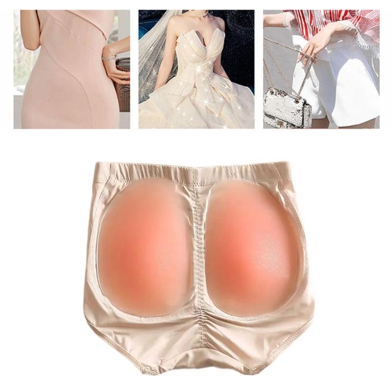 Womens False Buttock Briefs with Removable Silicone Pads Butt Lifter Padded Panties Hip Enhancer Underwear Shapewear
