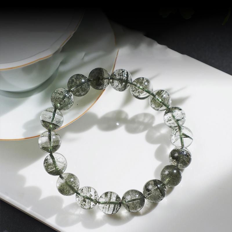 

Браслет из бусин в виде шара призрачного зеленого цвета, простой нишевый браслет высокого класса, ювелирные изделия класса люкс для женщин