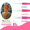Dreadlocks Crochet Hooks with Handle Braid Hair Tool Dreadlock Crochet Needle 0.75mm