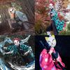 Mask Cosplay Mask Demon Slayer Mask Luminous Mask Luminous Mask Fox Mask Event Festival Costume Cosplay [Abuqino] (True Fox)