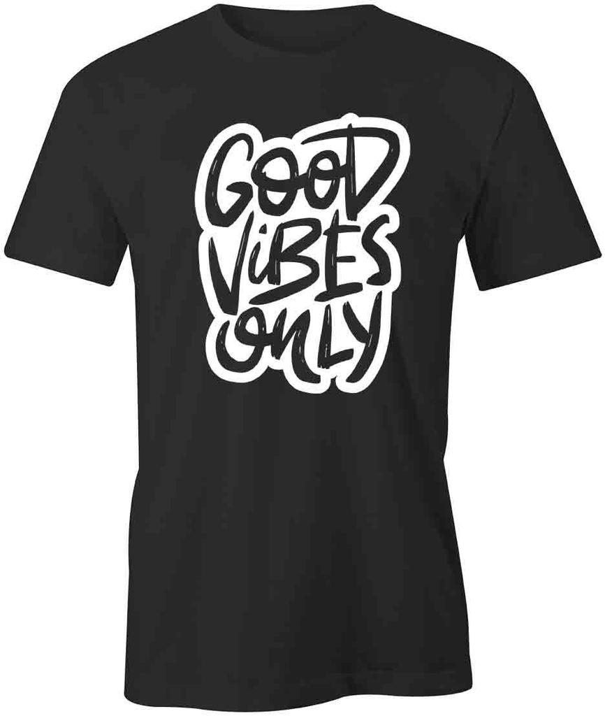 GOOD VIBES TShirt Tee Short-Sleeved Cotton POSITIVE MOTIVATION CLOTHING S1BSA615