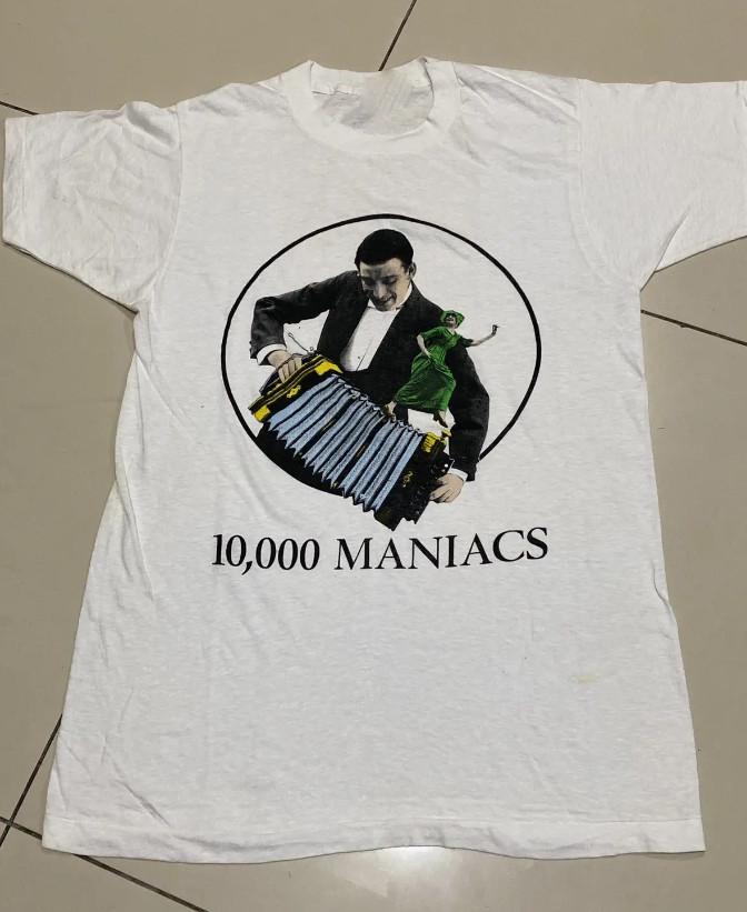 Vintage 90s 10000 Maniacs Band Cotton White Full Size Unisex Shirt TR328 Unisex T-Shirt S