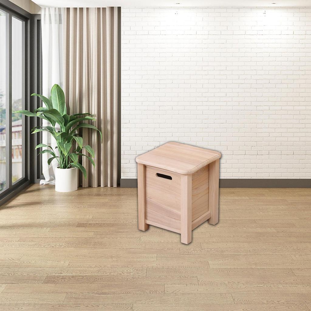 Wooden Storage Stool Decor Household Small Stool for Apartment Office Indoor