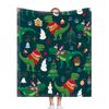 One Christmas dinosaur and snowman print blanket machine washable for all seasons sofa bed blanket home dcor camping as a gift.