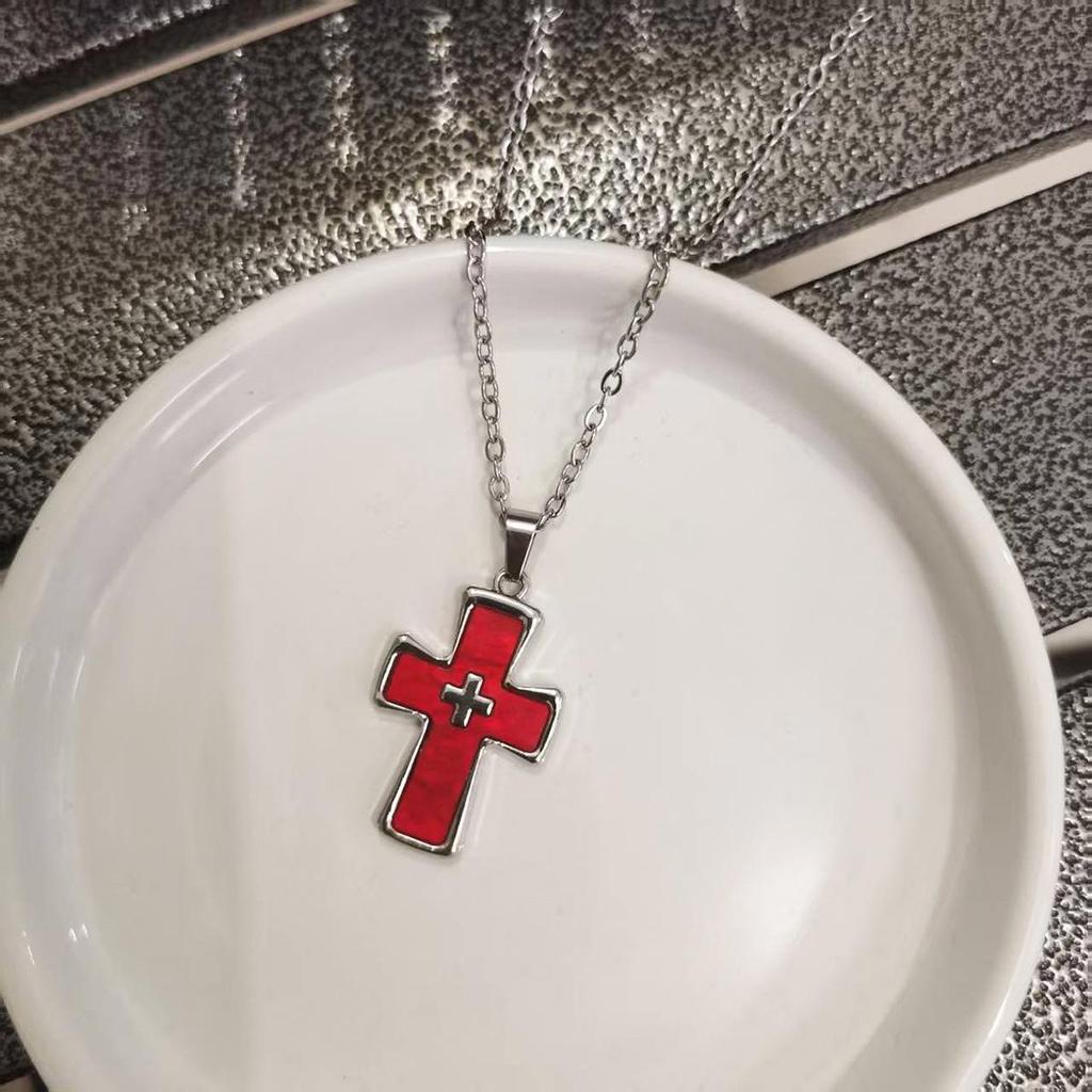 2025 Retro Dark Gothic Cross Necklace for Women - High-End Y2K Fashion Clavicle Chain