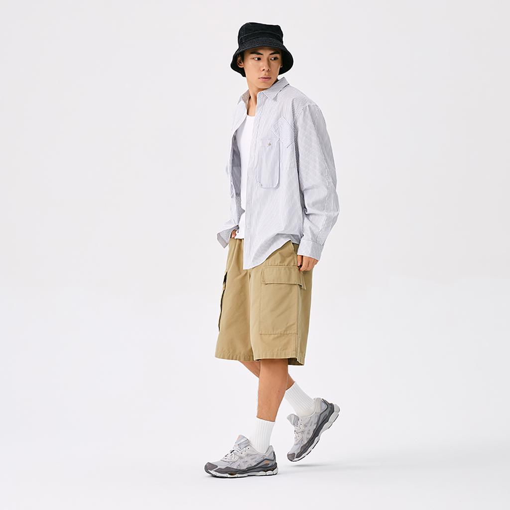 Asics Gel NYC Cloud Grey Unisex Sneakers Cement-Grey Orange 1203A383-026