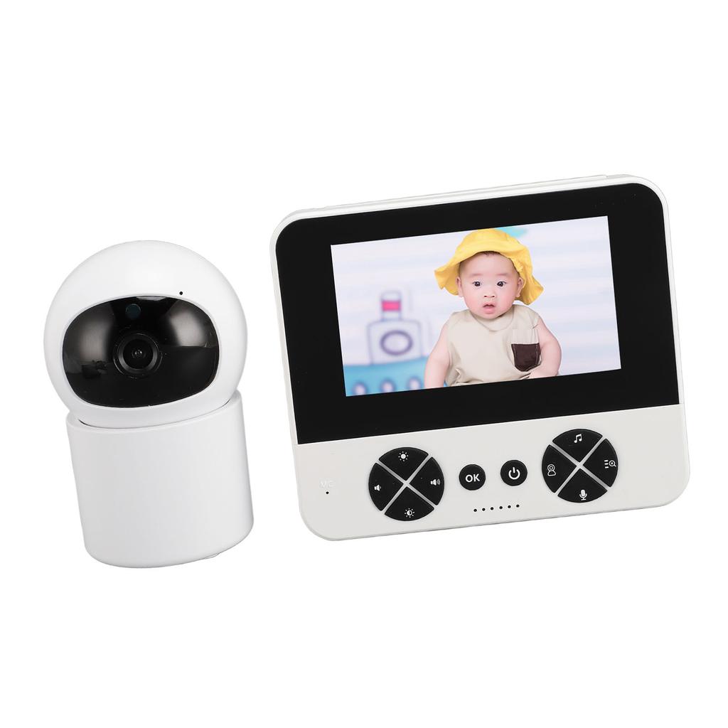 Baby Monitoring Camera 4.3in HD Screen 2 Way Intercom Night Vision Adjustable Angle Baby Monitoring