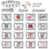 New Lovely Heart Envelope Rose Butterfly Cherry Charm Links Fit 9mm Italian Bracelet Women Men Making DIY Jewelry Gifts