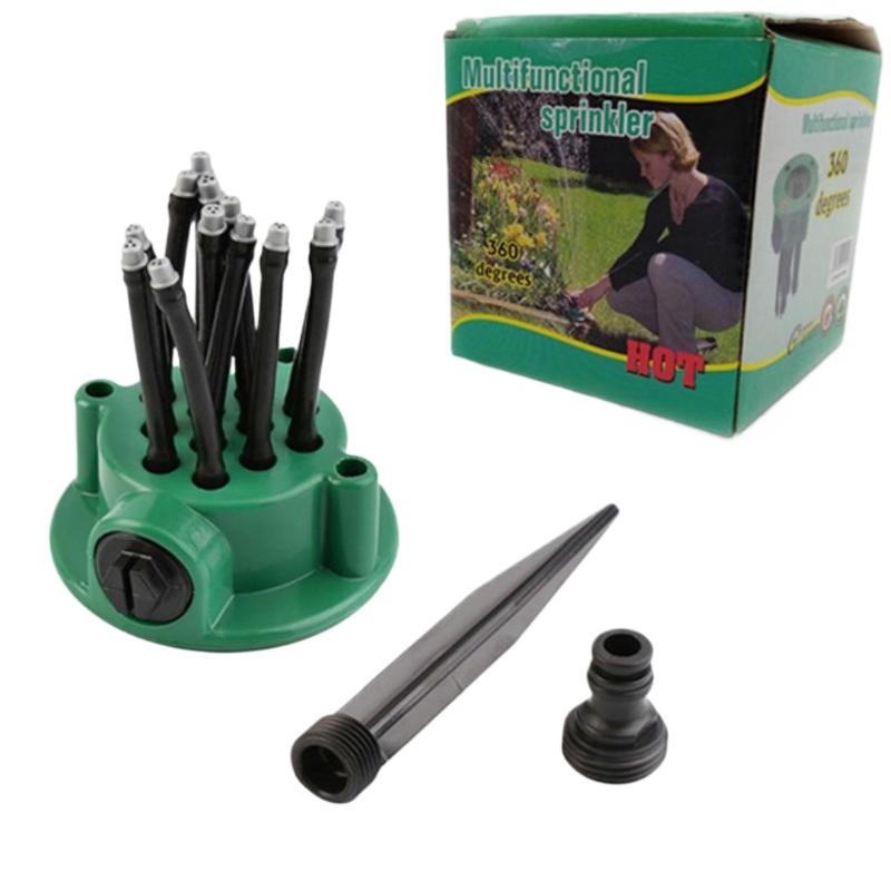 

Garden Sprinklers with 360-Degree Automatic Rotation Feature Ideal for Garden Lawn Field Flower Beds Vegetable Gardens Efficient