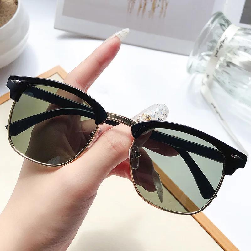 Classic Retro Full Frame Sports Sunglasses Fashionable Rice Nail Trendy Male Driver's Driving Glasses UV400 Shades Eyewear