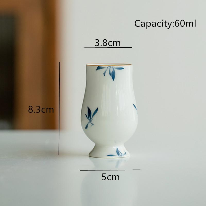 1 Pc Chinese Simple Ceramic Tea Cup Handmade Orchid Teacup Household Tea Bowl Beauty Master Cup Travel Personal Tea Set Teaware