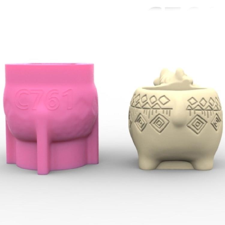 Easy To Use Flower Pots Mould Cow Shaped Planter Silicone Mold Personalized Succulent Vases Jewelry Crafting Mould
