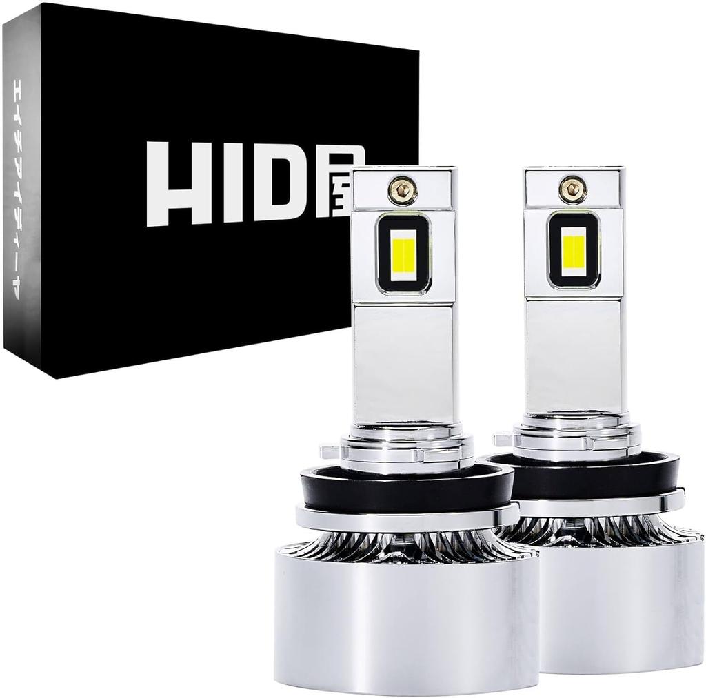 HIDya H16 Fog Lemon Super Vehicle Inspection V Set of 2 H8, H11, Lights, LED, Yellow, Bright, 12300lm, Compliant, Series,