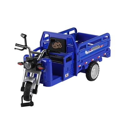 1:10 Scale Alloy Die- Three-Wheel Delivery Truck Model ,Sanbengzi, With Rear Wheel Pull-Back Action, Kids Toy Collectible Display
