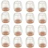 16pcs Cups Socks Round Bottom Silicone Pads Chair Leg Caps Non-Slip Covers Furniture Feet