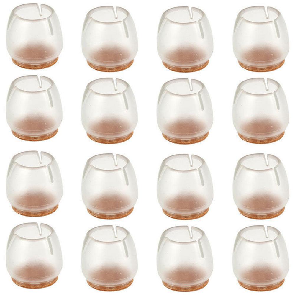 16pcs Cups Socks Round Bottom Silicone Pads Chair Leg Caps Non-Slip Covers Furniture Feet