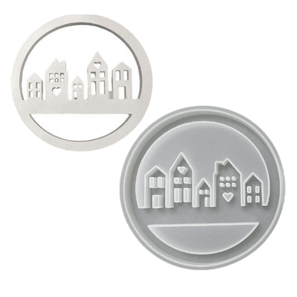 Hollow House Wreath Resins Molds for Making Tealight Holder Decorations Holiday Gift Room Decorations Art Craft Project