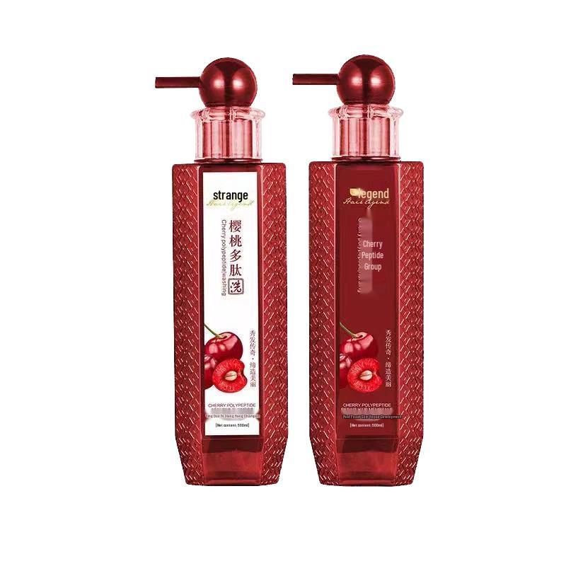 Legendary Cherry Peptide Shampoo & Hair Mask Set: Smoothing, Repairing, & Long-Lasting Fragrance 500ml
