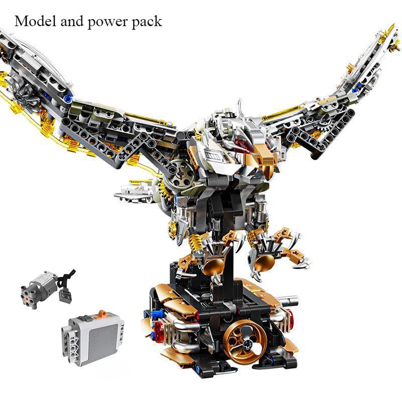 New Building Blocks Eagle Model Children's Semi-mechanical Science, Building Blocks, Teaching Toys, Birthday Gift 1168 Particles