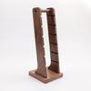 Wood Espresso Portafilter Holder with 3 Slots Universal Stand for 51/53/58mm Espresso Baskets Compact Countertop Organizer