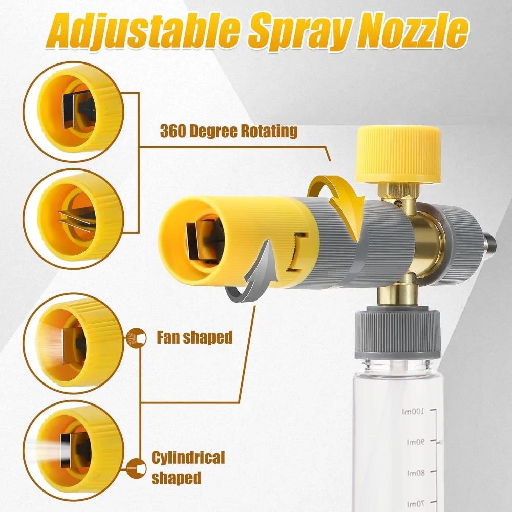 100ml Professional Car Wash Foam Lance with 1/4" Quick Connector, Durable Foam Sprayer for Sedan & SUV Pressure Washer Care