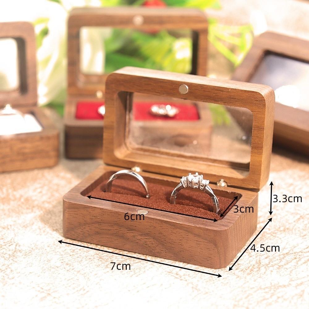 Rectangular Ring Storage Box Retro Lover Ring Display Box New Jewelry Box Love Gift